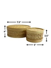 Bamboo Oval Boxes - Set of 2