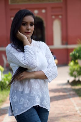 Chikankari Short Top