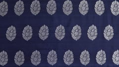Purple Handloom Plain Weave With Reshmi Silver Zari