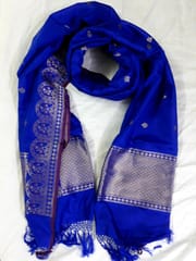Banarasi Silk Dupatta Royal Blue Colour