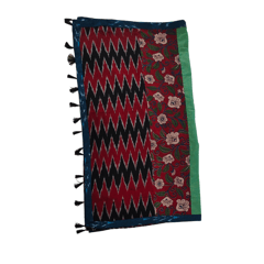 Green And Red Dupatta - Kalamkari And Ikkat VMM 36