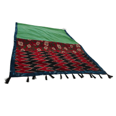 Green And Red Dupatta - Kalamkari And Ikkat VMM 36