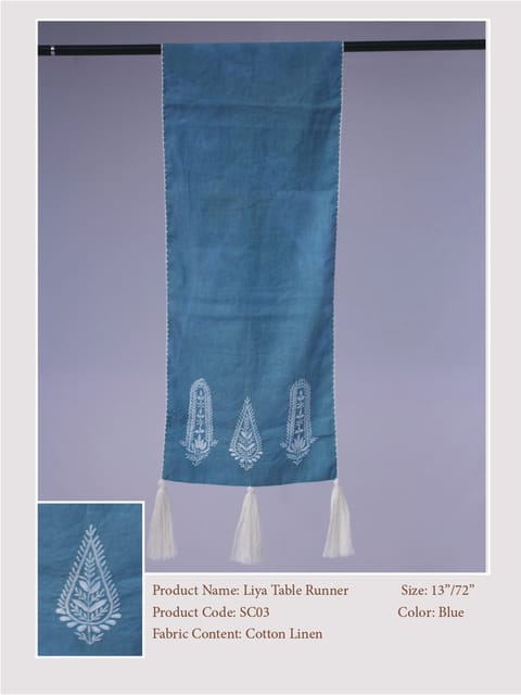 Blue Table Runner (Linen)