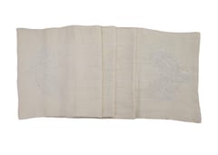 Samuday Crafts White Table Runner With Chikankari Embroidery