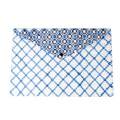 Blue And White Designer Taat Wool Document Folder