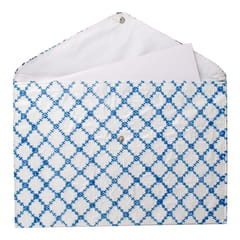 Blue And White Designer Taat Wool Document Folder