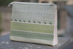 White Taat Wool Travel Pouch (Light Green)