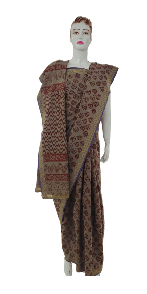 Red Kalamkari Saree VMM 2