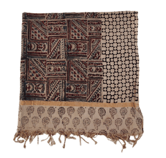 Red and Green Kalamkari Dupatta VMM 003