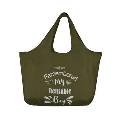 Reusable And Foldable, Eco Friendly Bag In Green