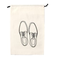 Reusable And Washable Cotton Fabric Drawstring Shoe Cover - Pack Of 3 For Men