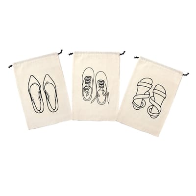 Reusable and Washable Cotton Fabric Drawstring Shoe Cover For Female(Pack of 3)