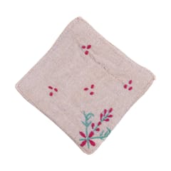 Set of 4 Table Placemat And Set Of Coasters With Chikankari Embroidery