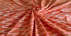 Orange Ikkat Fabric-01