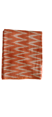 Orange Ikkat Fabric-01