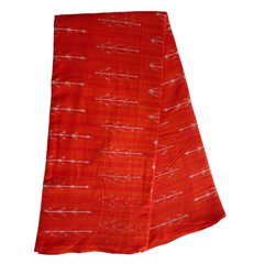 Orange Ikkat Fabric-013