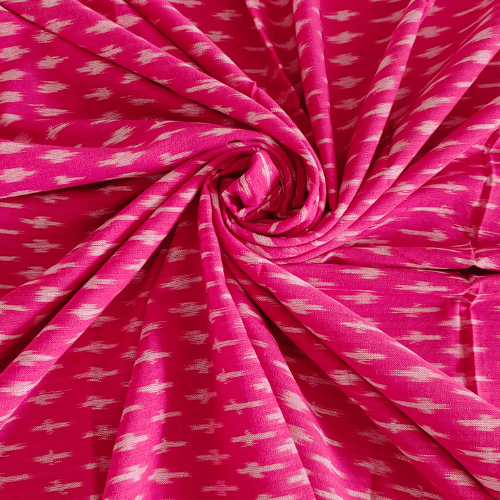 Pink Ikkat Fabric-016