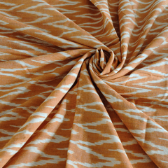 Mustard Ikkat Fabric-017