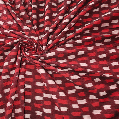 Maroon Ikkat Fabric