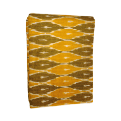 Mustard and Green Ikkat Fabric
