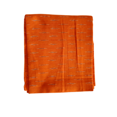 Orange Ikkat Fabric-1