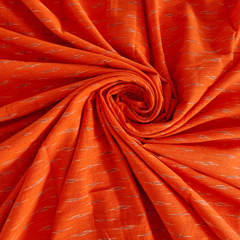 Orange Ikkat Fabric-1
