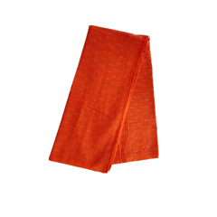 Orange Ikkat Fabric-1