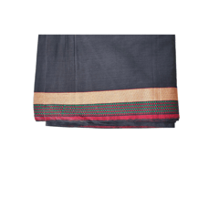 Black Fabric With Gold Zari Border-1