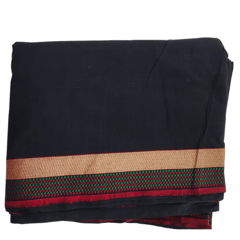 Black Fabric With Gold Zari Border-1