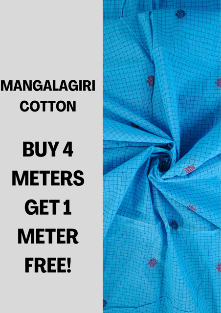 Blue Checks Fabric-1