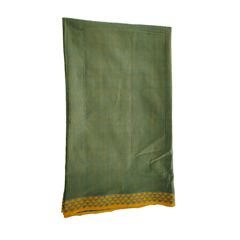 Olive Green Color Fabric With Yellow Border-1