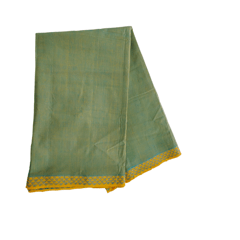 Olive Green Color Fabric With Yellow Border-1