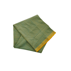 Olive Green Color Fabric With Yellow Border-1