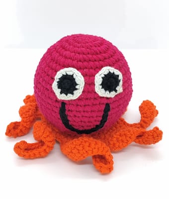 Handmade Crochet Rattle - Octopus (Pack Of 2)