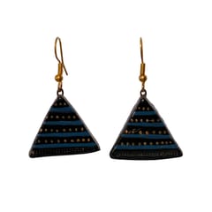 Black Terracotta Earrings (Geometric Collection)