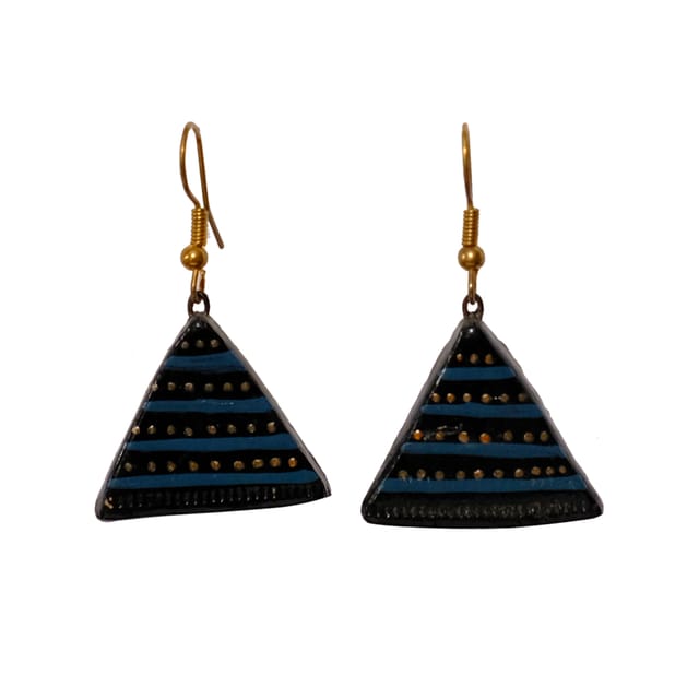 Black Terracotta Earrings (Geometric Collection)