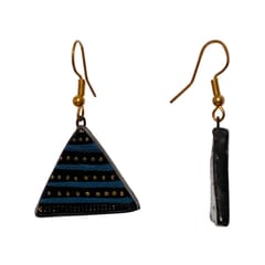 Black Terracotta Earrings (Geometric Collection)
