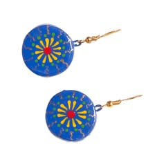 Blue Terracotta Earrings (Geometric Collections)