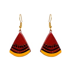 Red Terracotta Earrings (Geometrical Collections)