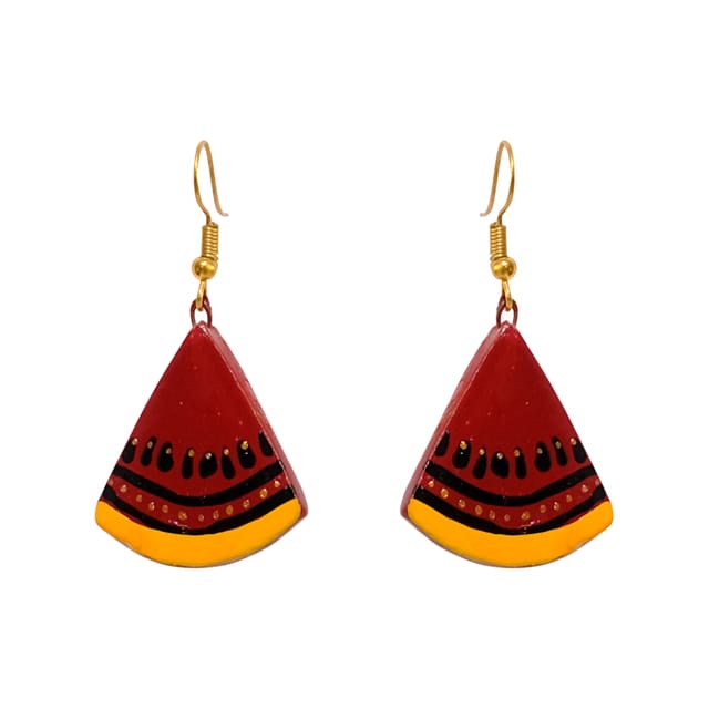 Red Terracotta Earrings (Geometrical Collections)