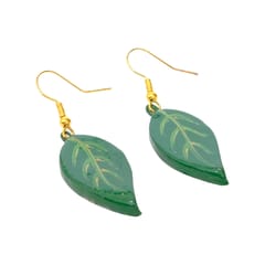 Leaf Shaped Terracotta Earrings ( Funky Collections)