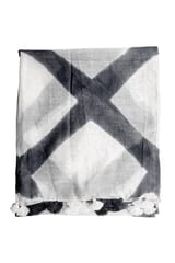 Tie & Dye / Silk Stole / Grey & White Colour