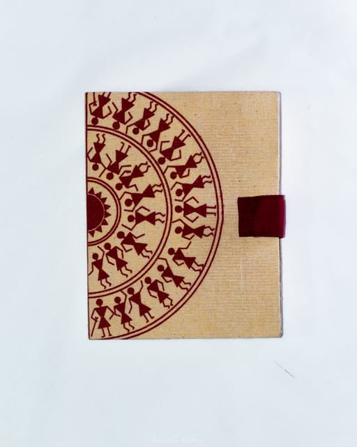 Handmade Small Paper Diary Semi-circle Warli Design