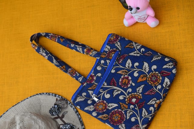 Blue Kalamkari Handbag JL 3