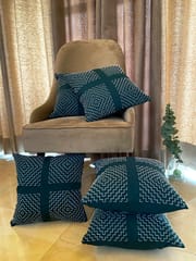 Zippered Pillow Cushion Cover | Green | Set Of 5