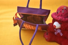 Purple Jute Lunch Bag JL12