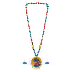 Peacock Designed Terracotta Necklace