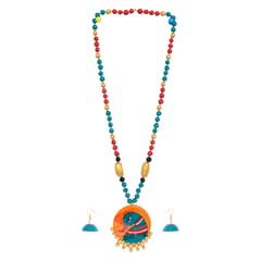 Peacock Designed Terracotta Necklace