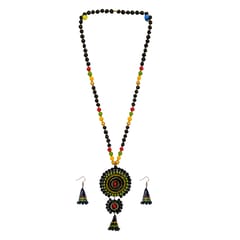 MULTICOURED LAYERED LONG NECKLACE SET