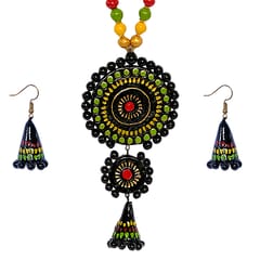 MULTICOURED LAYERED LONG NECKLACE SET